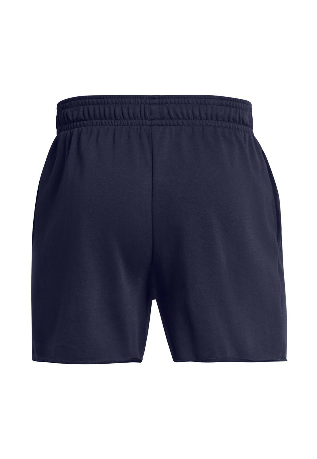 Shorts UA Rival Terry Hombre Azul Marino-1