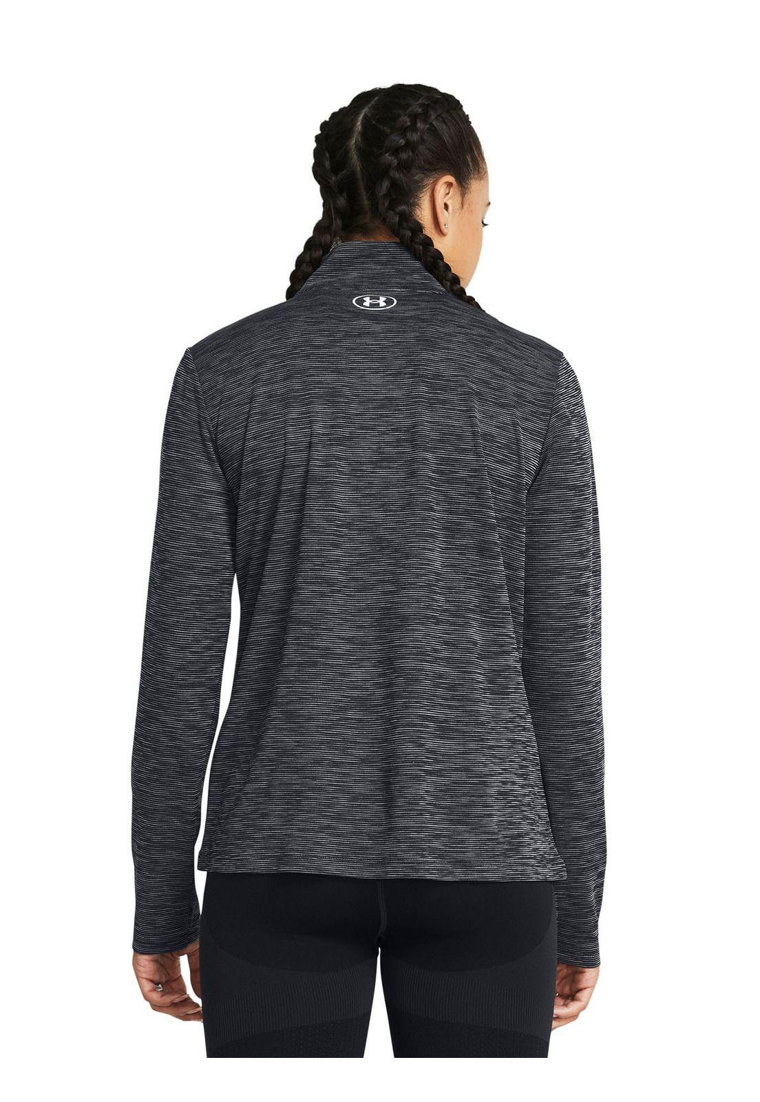 Polerón half zip UA Tech para mujer Negro-4