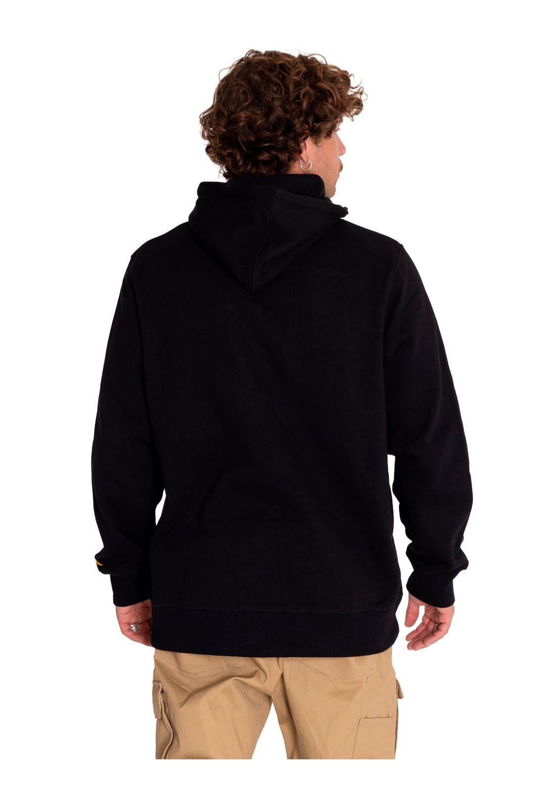 Polerón Unisex Fleece Logo Pullover Hoodie Negro-4