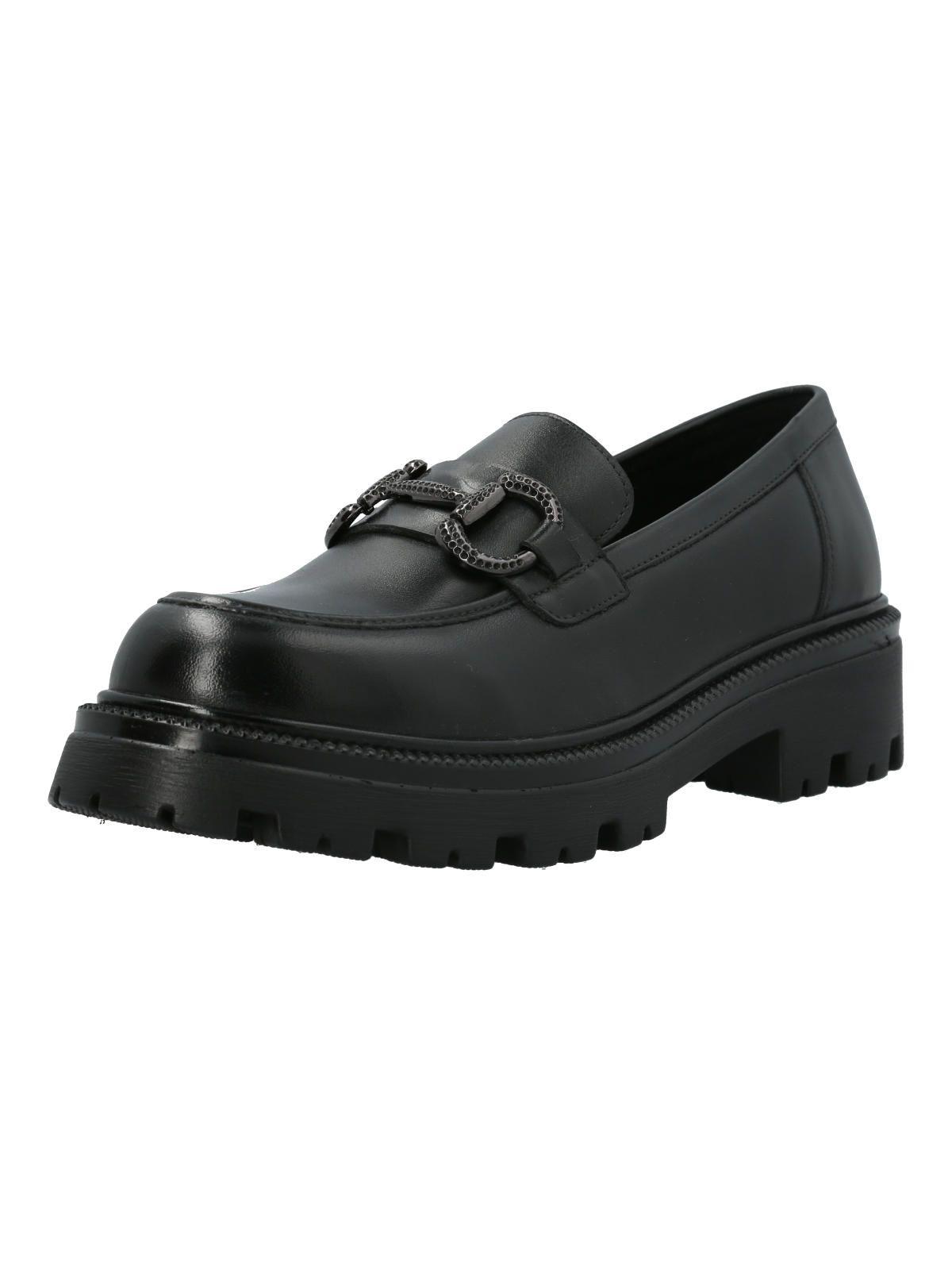 Mocasín Escolar Cuero Negra Niña Wilma-5