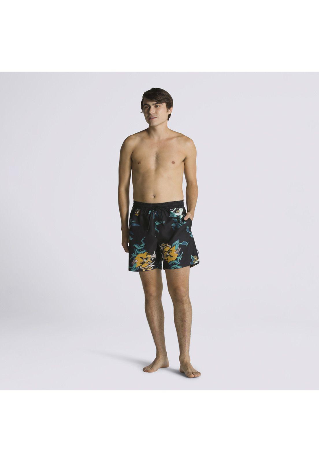 Traje De Baño Primary Print Elasti Negro Hombre-0