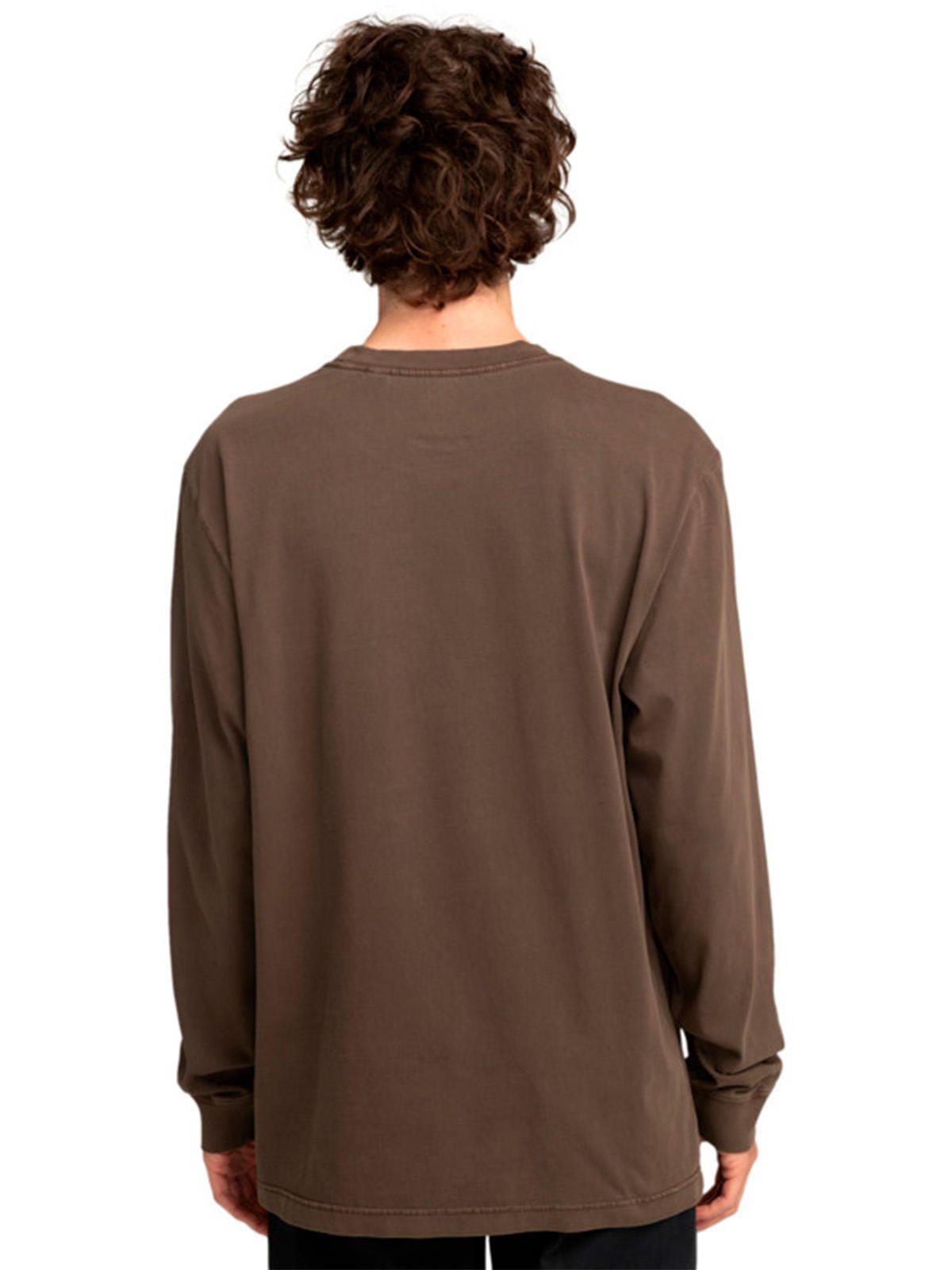 Polera Manga Larga Hombre Basic Pocket Café-6