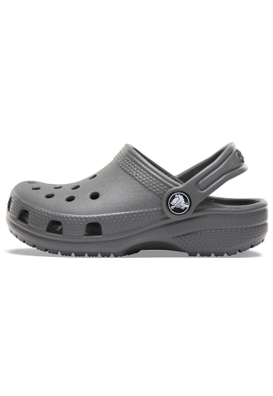 Zueco Crocs Niño Classic Clog Gris-1