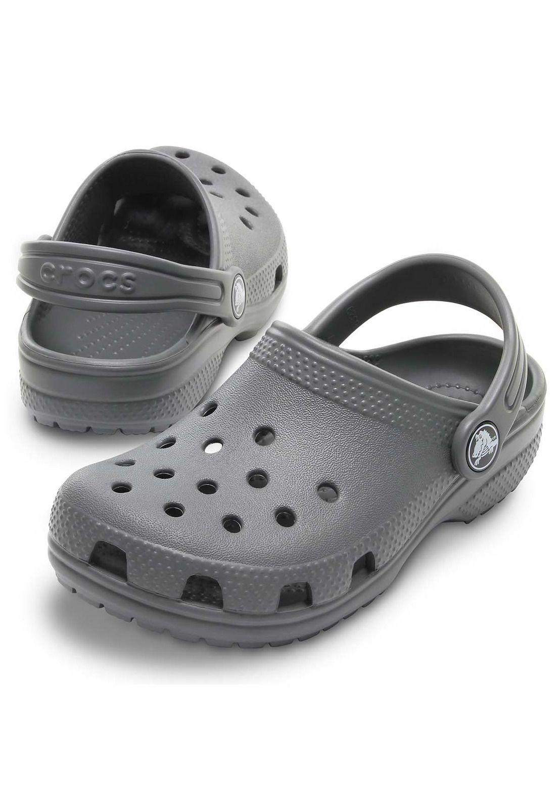 Zueco Crocs Niño Classic Clog Gris-3