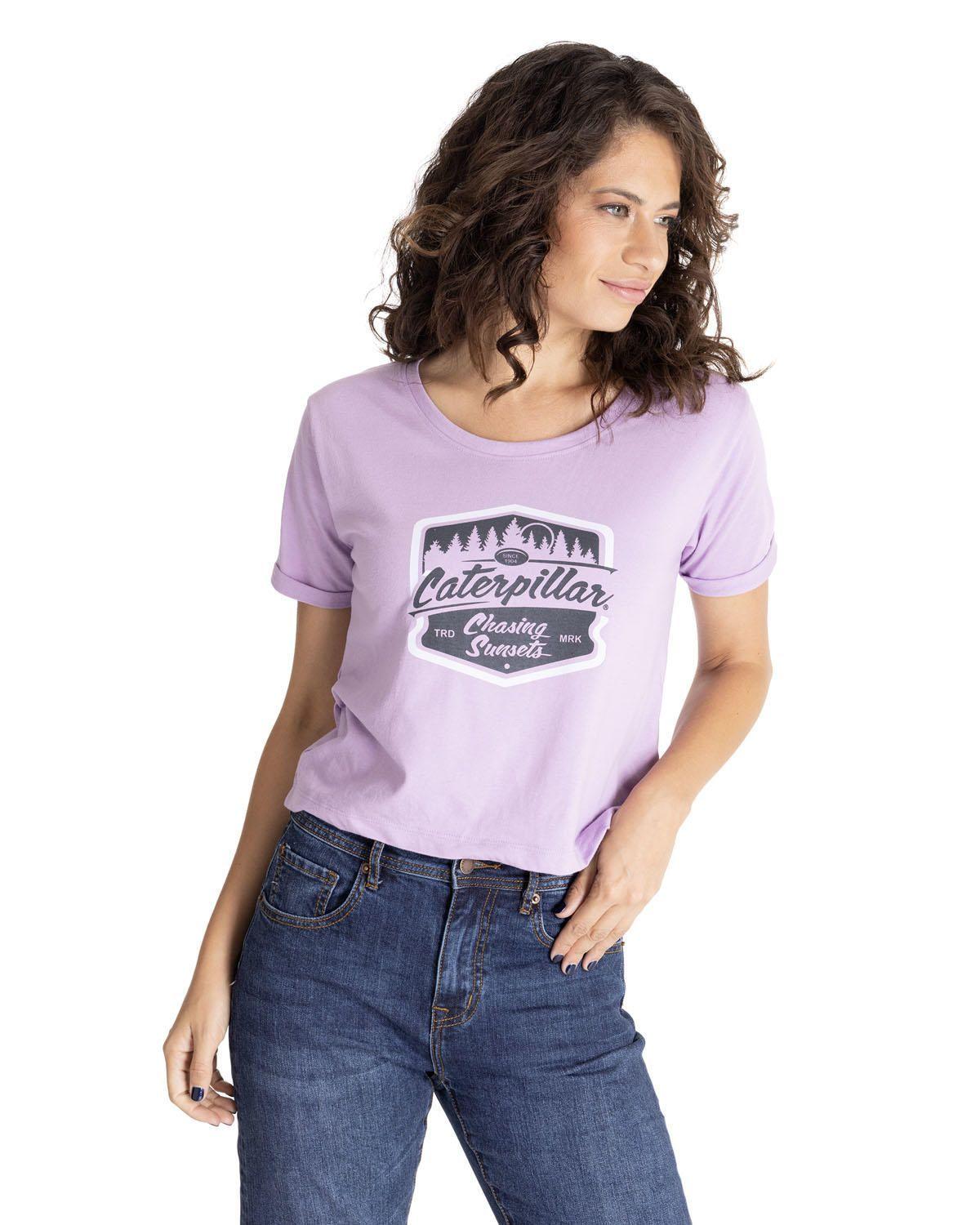 Polera Manga Corta Mujer Joyce Crop Tee Morado-0