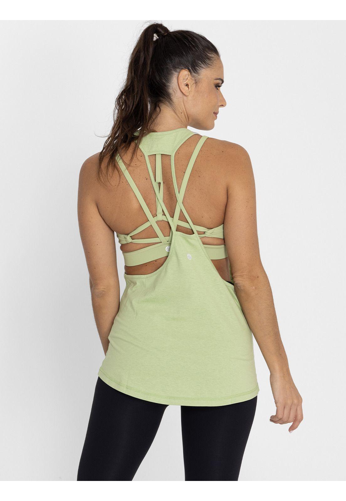 Polera sin mangas Tank Zoe Verde Claro Mujer-3