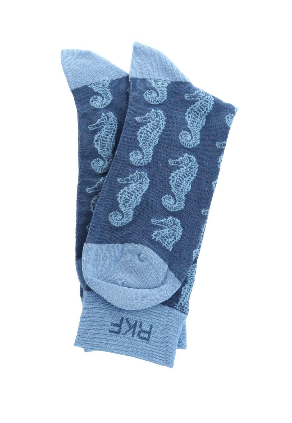 Calcetin Azul Seahorse Hombre-2
