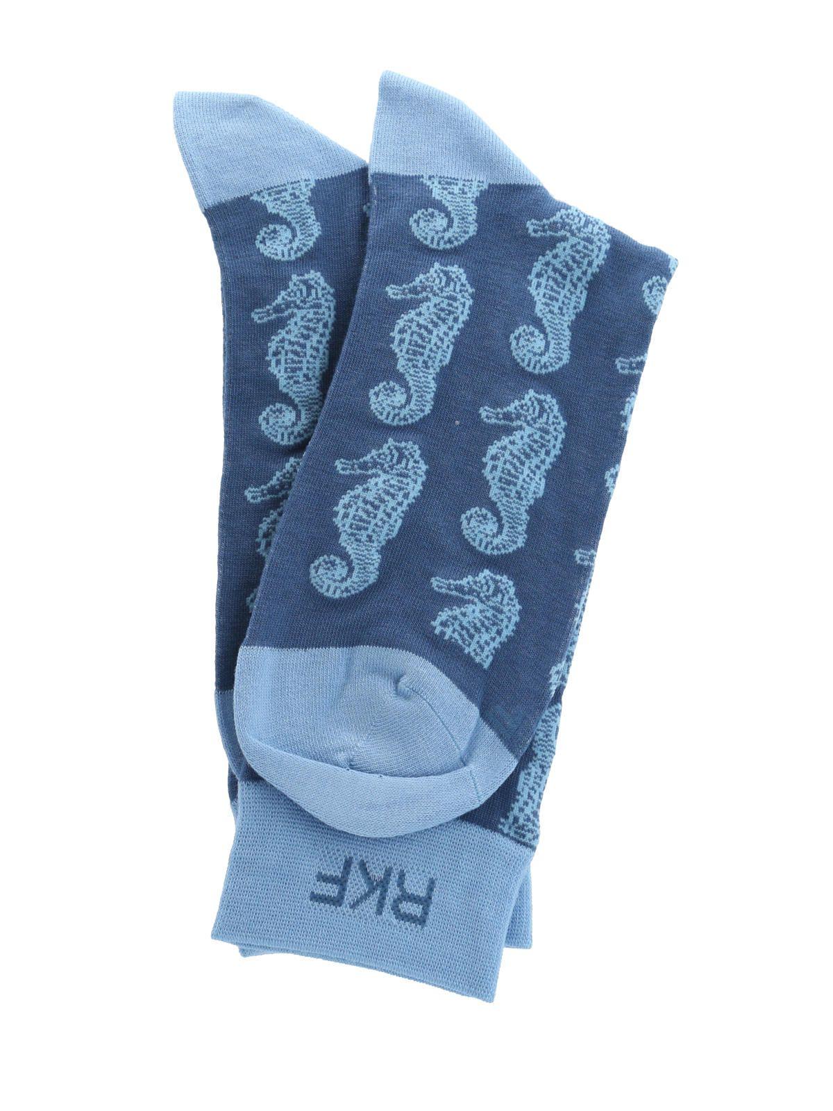 Calcetin Azul Seahorse Hombre-2