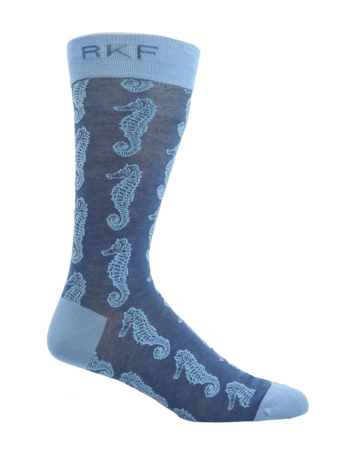 Calcetin Azul Seahorse Hombre-0