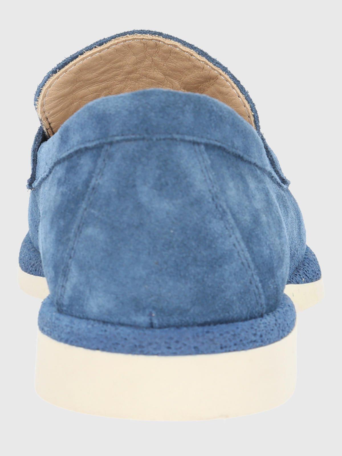 Mocasin Cuero Mujer Margott Azul-6