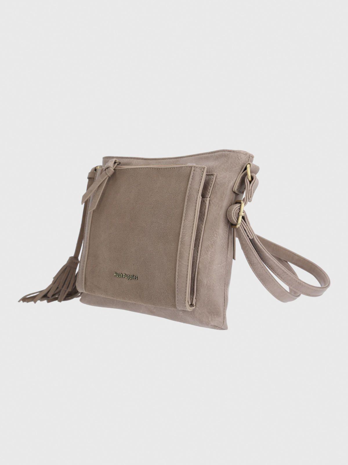 Cartera Ecocuero Mujer Lek Cross Café-1