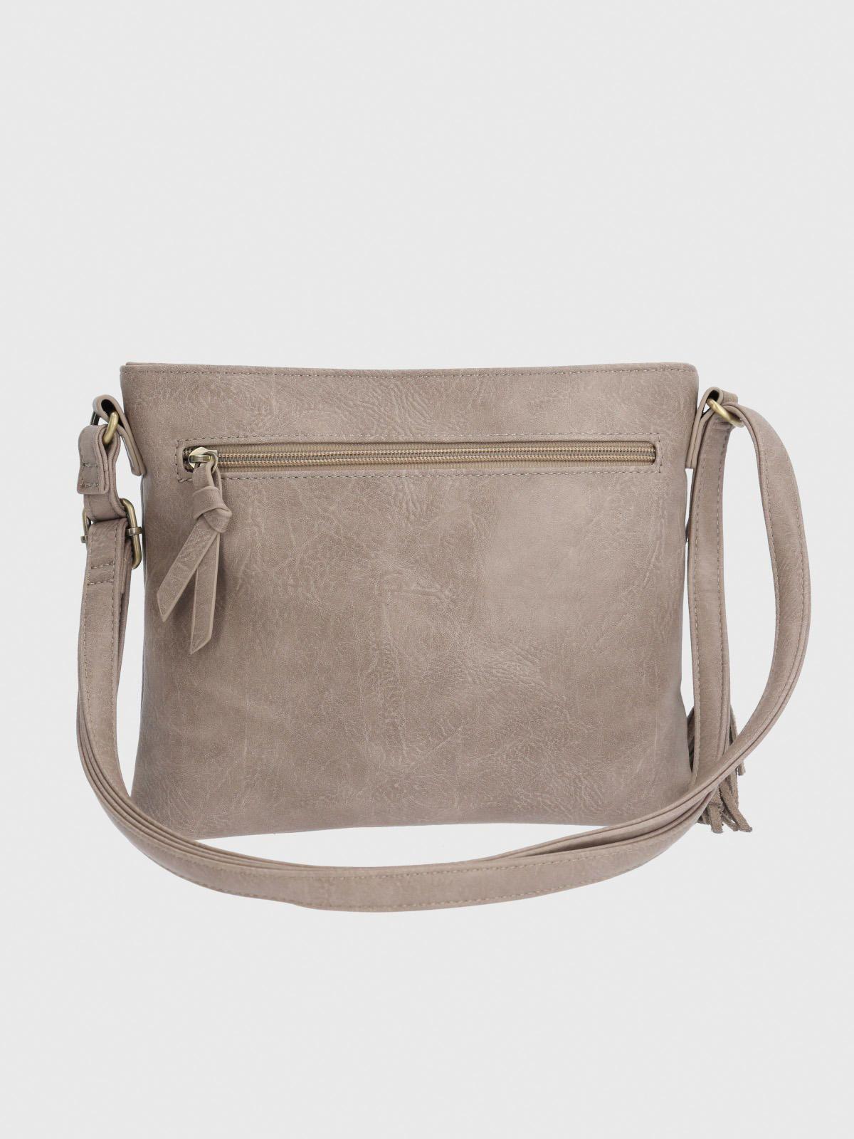 Cartera Ecocuero Mujer Lek Cross Café-2
