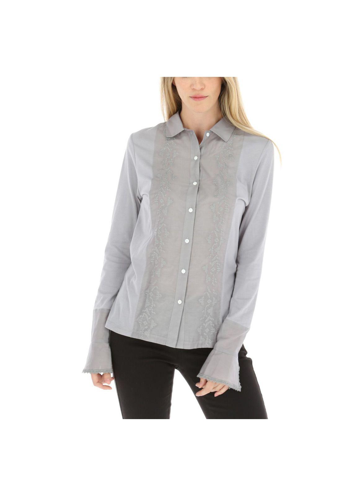 Blusa Mujer Algodón Silka Gris-0