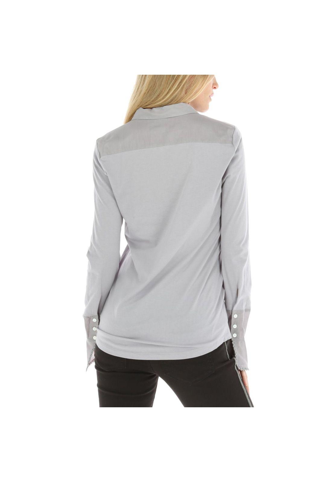 Blusa Mujer Algodón Silka Gris-1