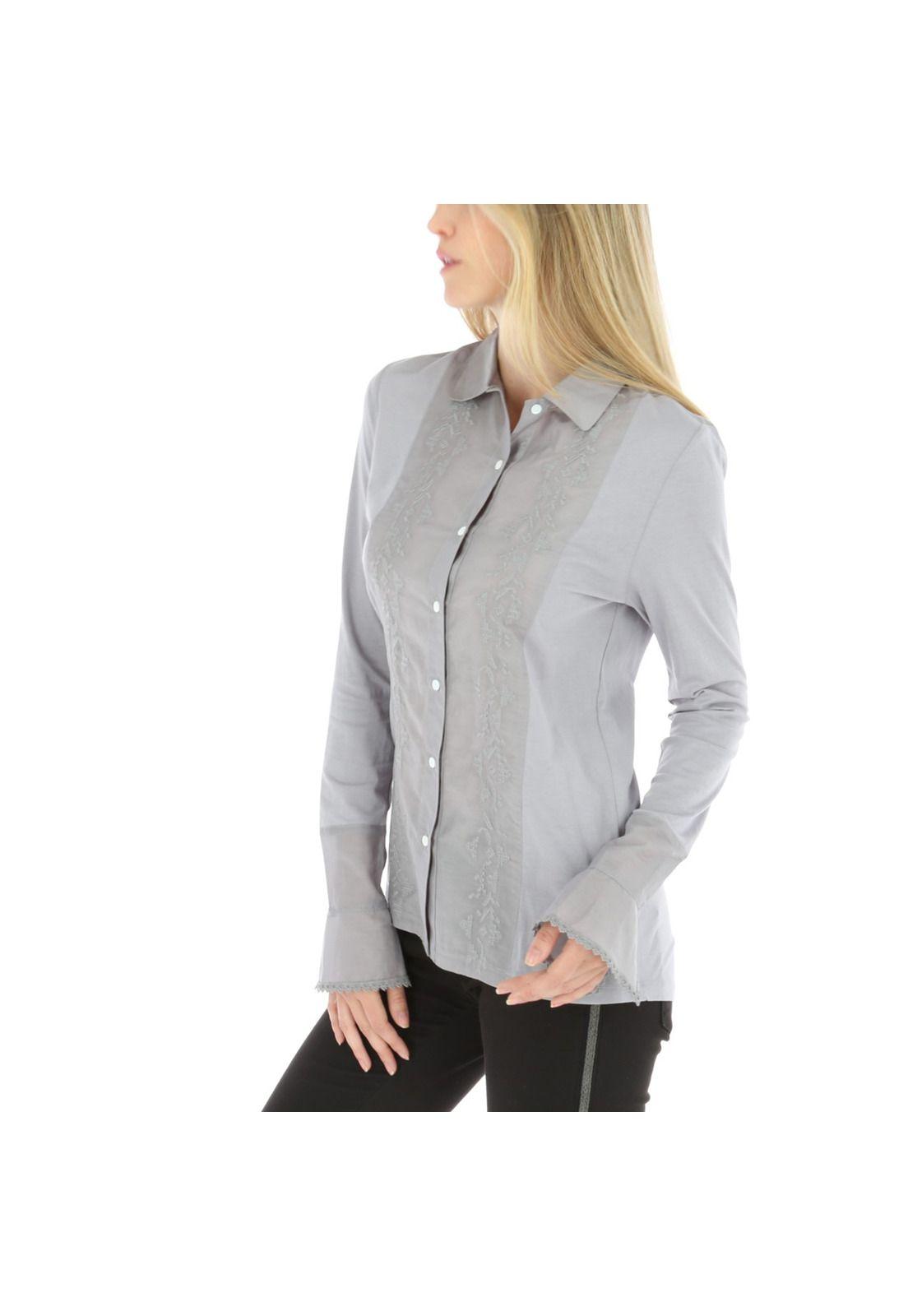 Blusa Mujer Algodón Silka Gris-2