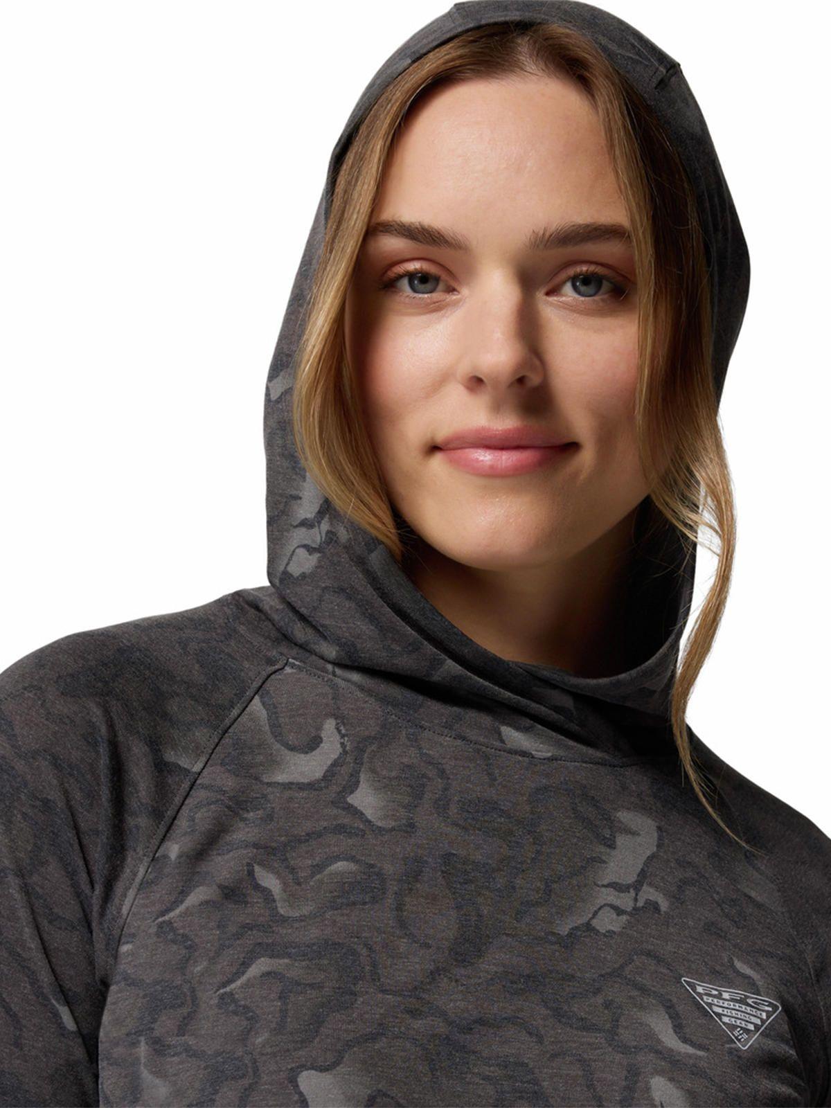 Polera M/L Mujer Pfg Uncharted Hoodie Negro-3