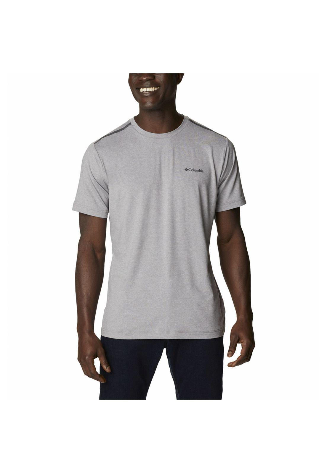 Polera M/C Hombre Tech Trail Crew Neck Gris-0