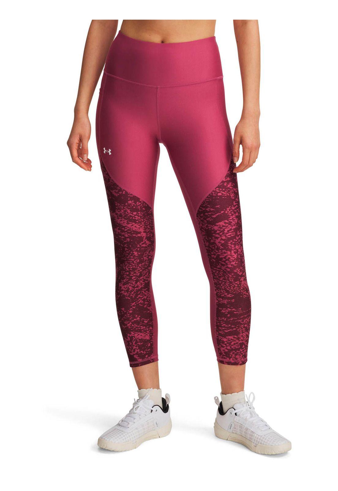 Calza Training para mujer Tech Printed Panel Rojo -0