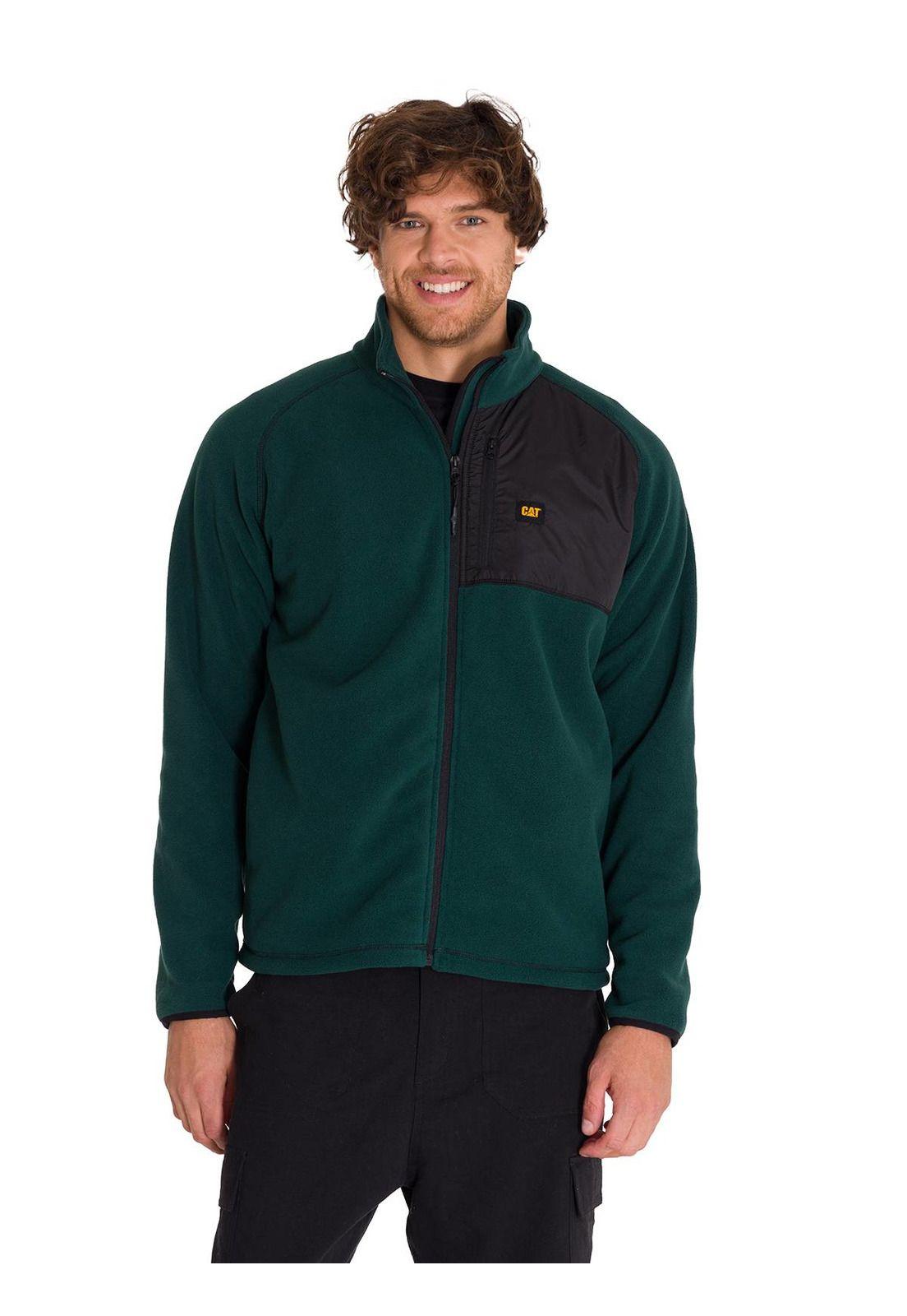 Polar Fleece Full Zip Hombre Verde Petróleo-1