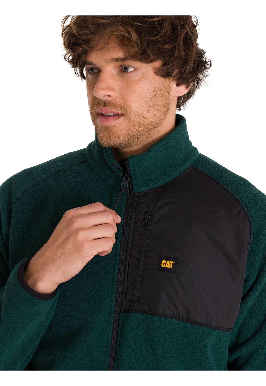Polar Fleece Full Zip Hombre Verde Petróleo-4