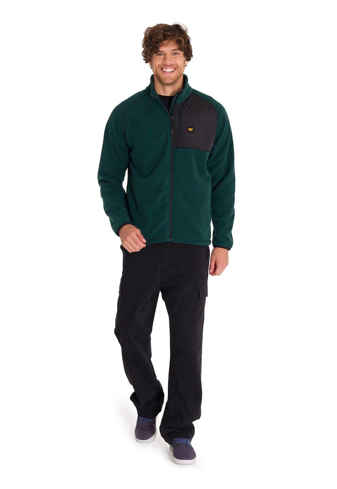 Polar Fleece Full Zip Hombre Verde Petróleo-5