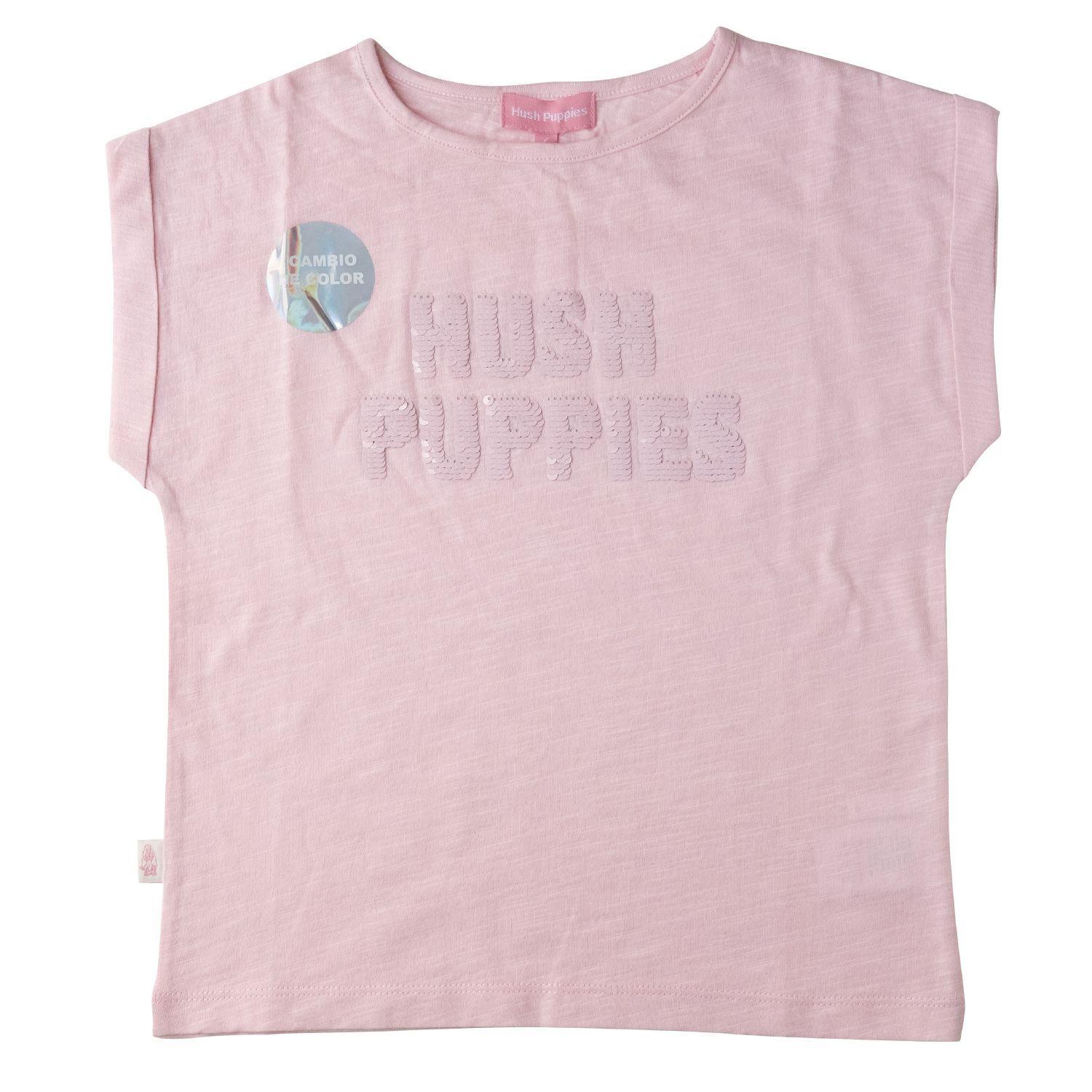 Polera Shine Niña Algodón Rosa-0