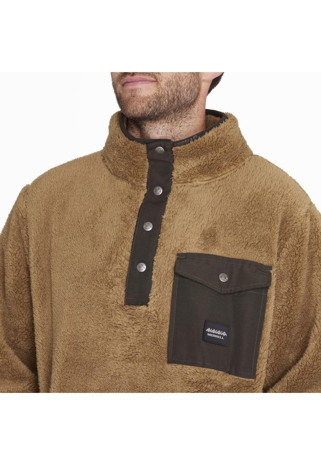 Polar Shaggy Half Snap But Café Hombre-3