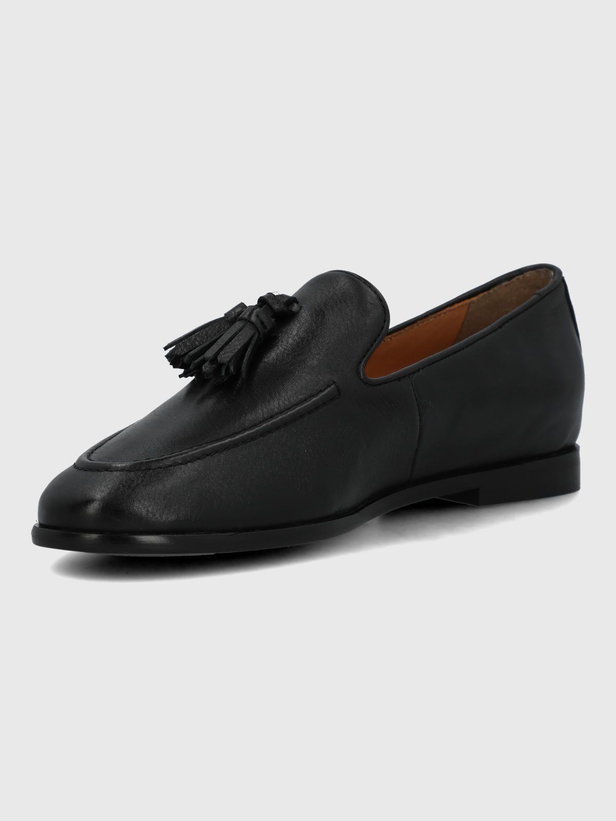 Mocasin Cuero Mujer Swart Negro-5