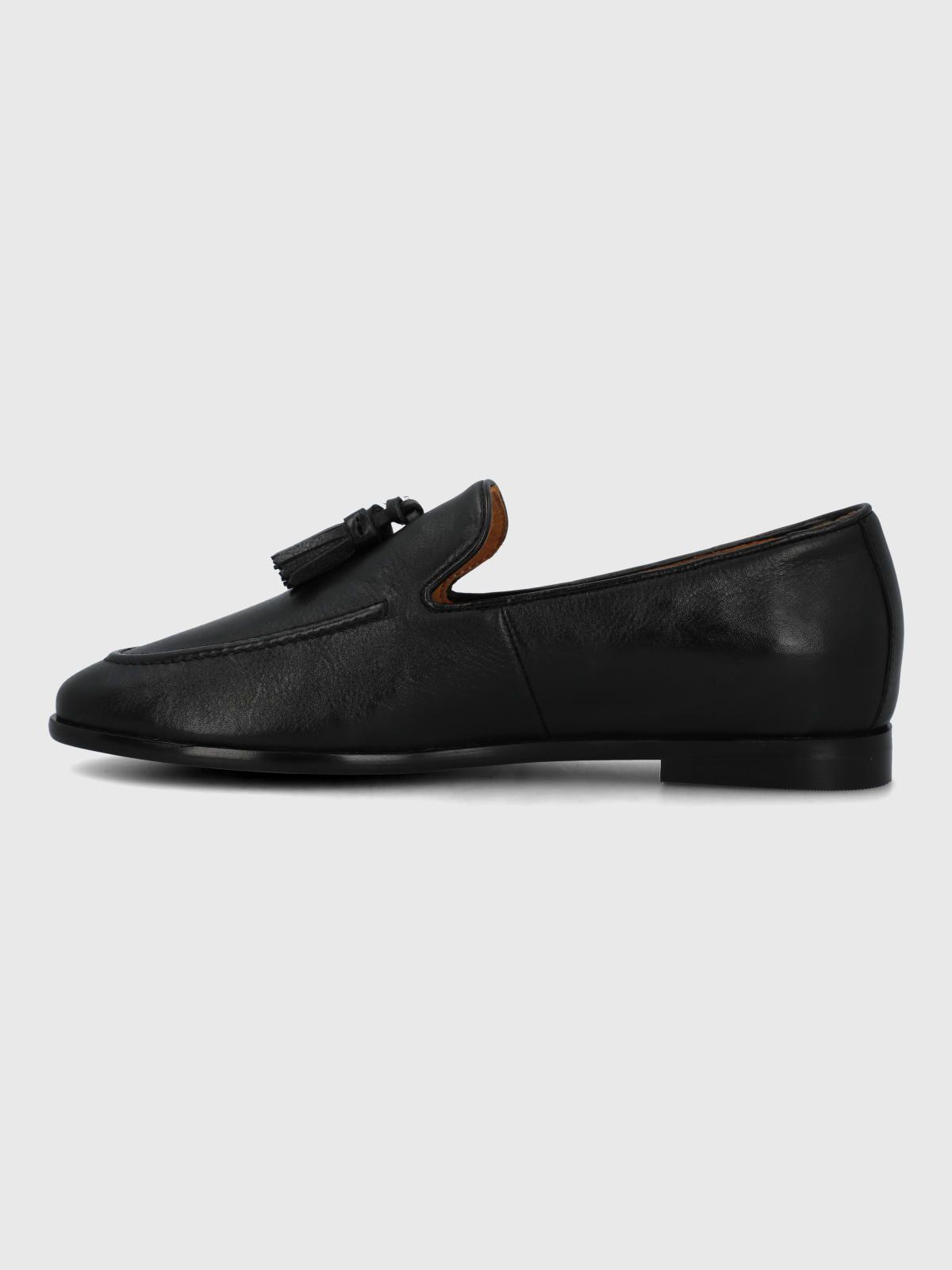 Mocasin Cuero Mujer Swart Negro-4