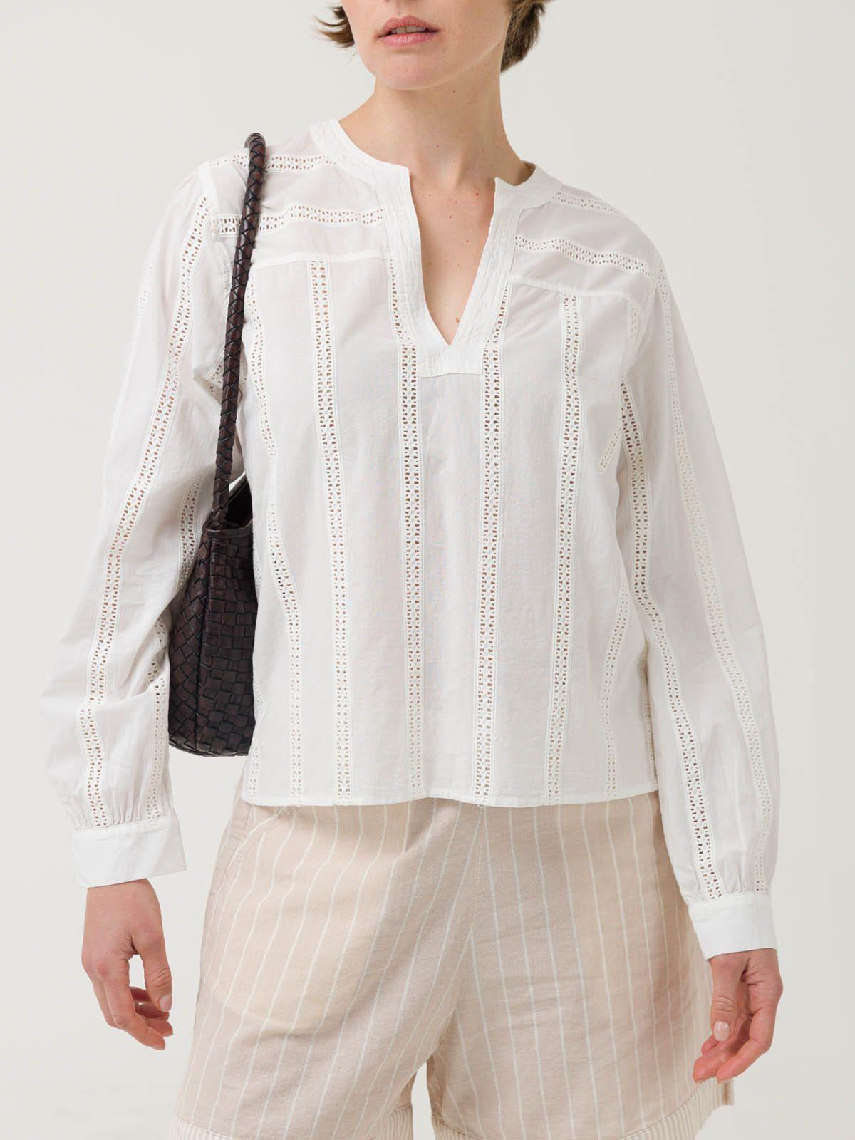 Blusa Algodón Orgánico Mujer Lunko Blanco -4