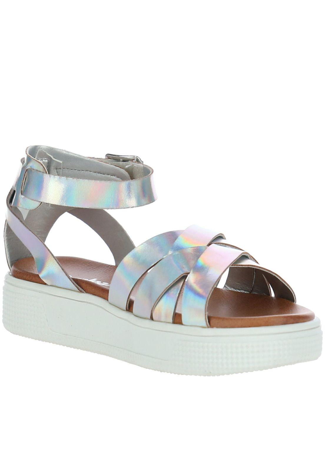 Sandalia Niña Celine Plateado-1