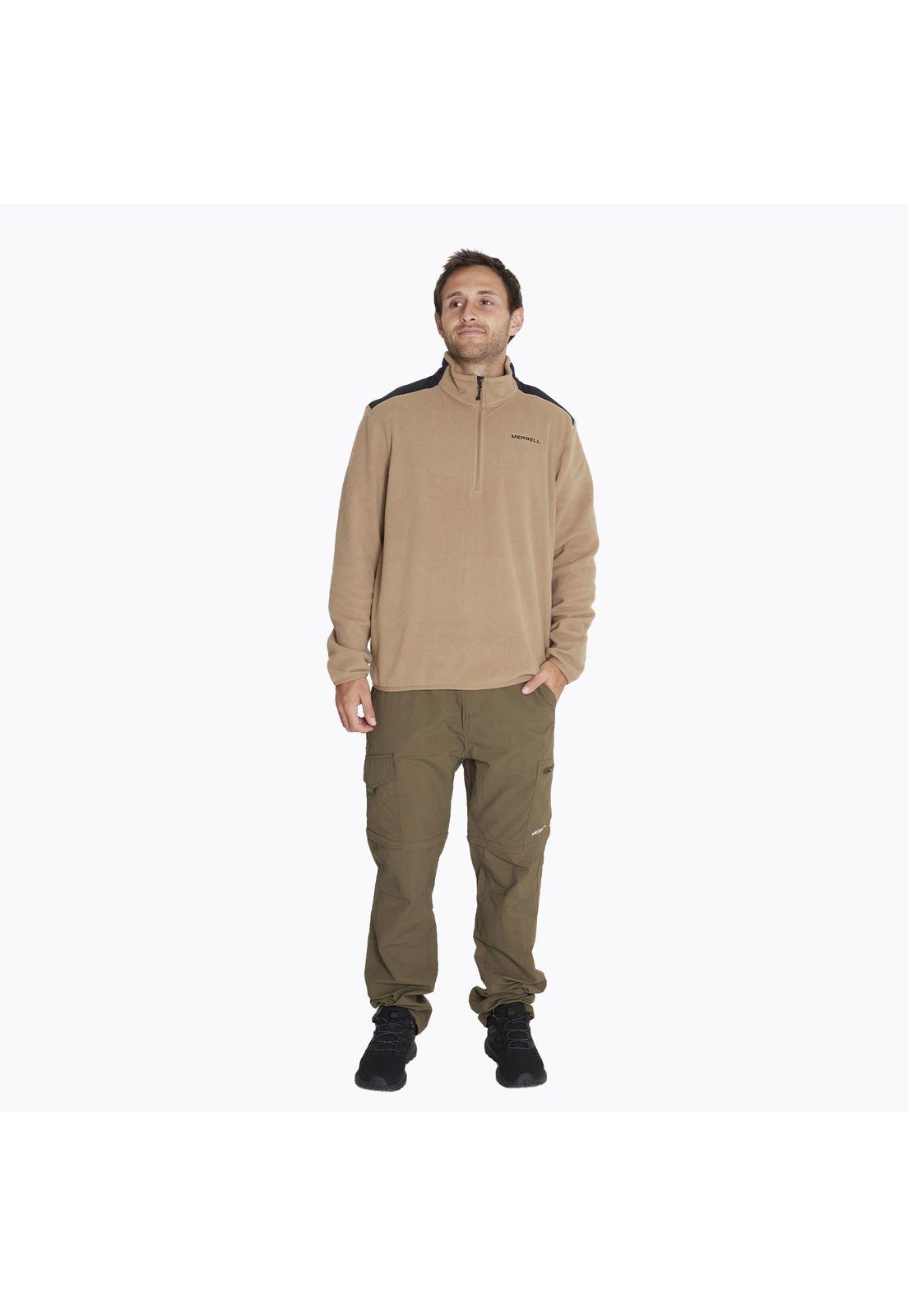 Polar Terrain 1/4 Zip Flee Café Hombre-4