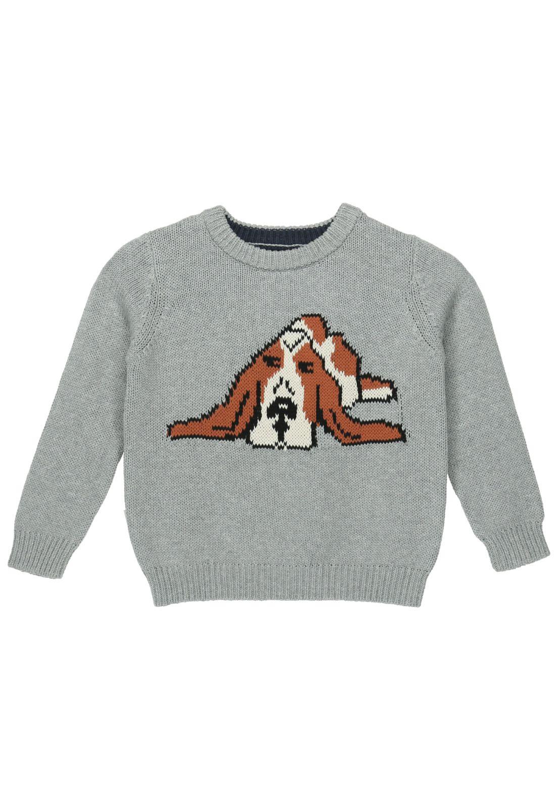 Sweater Niño Perro Gris-0