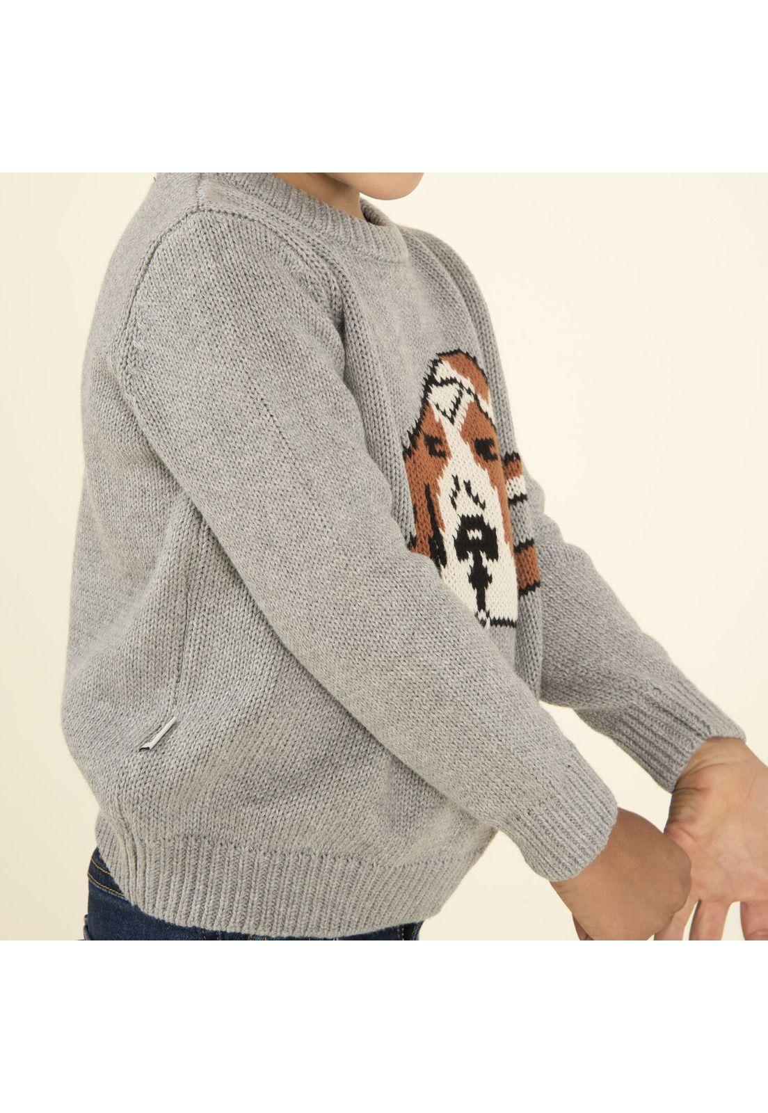 Sweater Niño Perro Gris-2