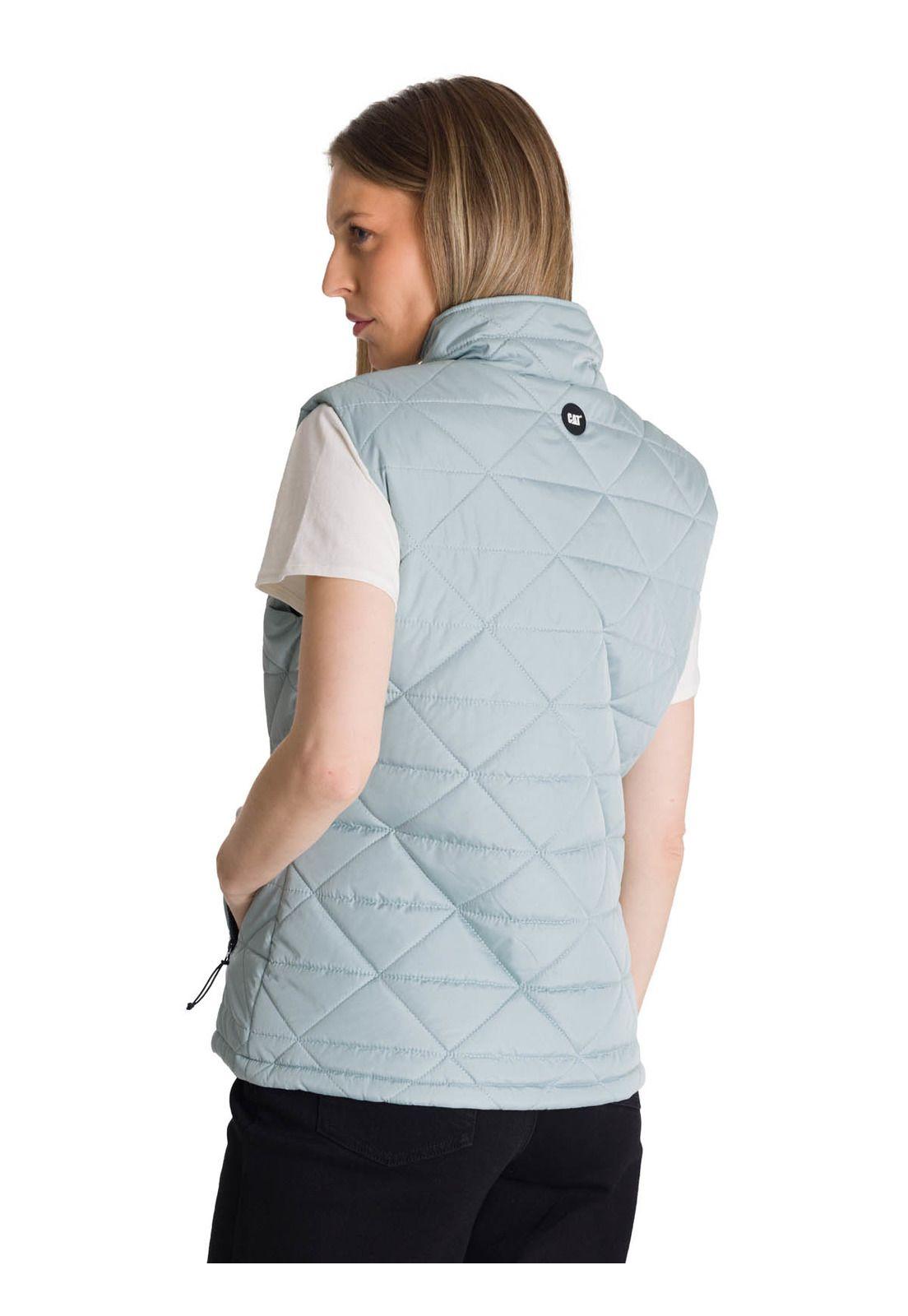 Chaqueta Sin Mangas Mujer Triangulo Acolchado Azul-3