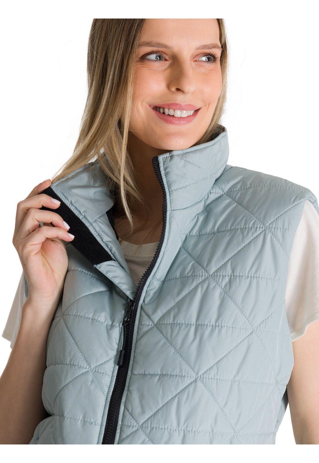 Chaqueta Sin Mangas Mujer Triangulo Acolchado Azul-4
