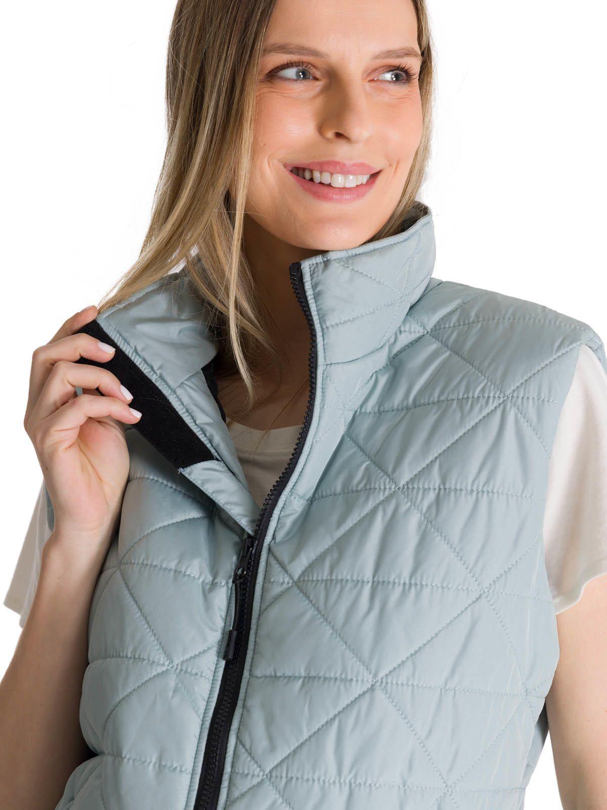 Chaqueta Sin Mangas Mujer Triangulo Acolchado Azul-4