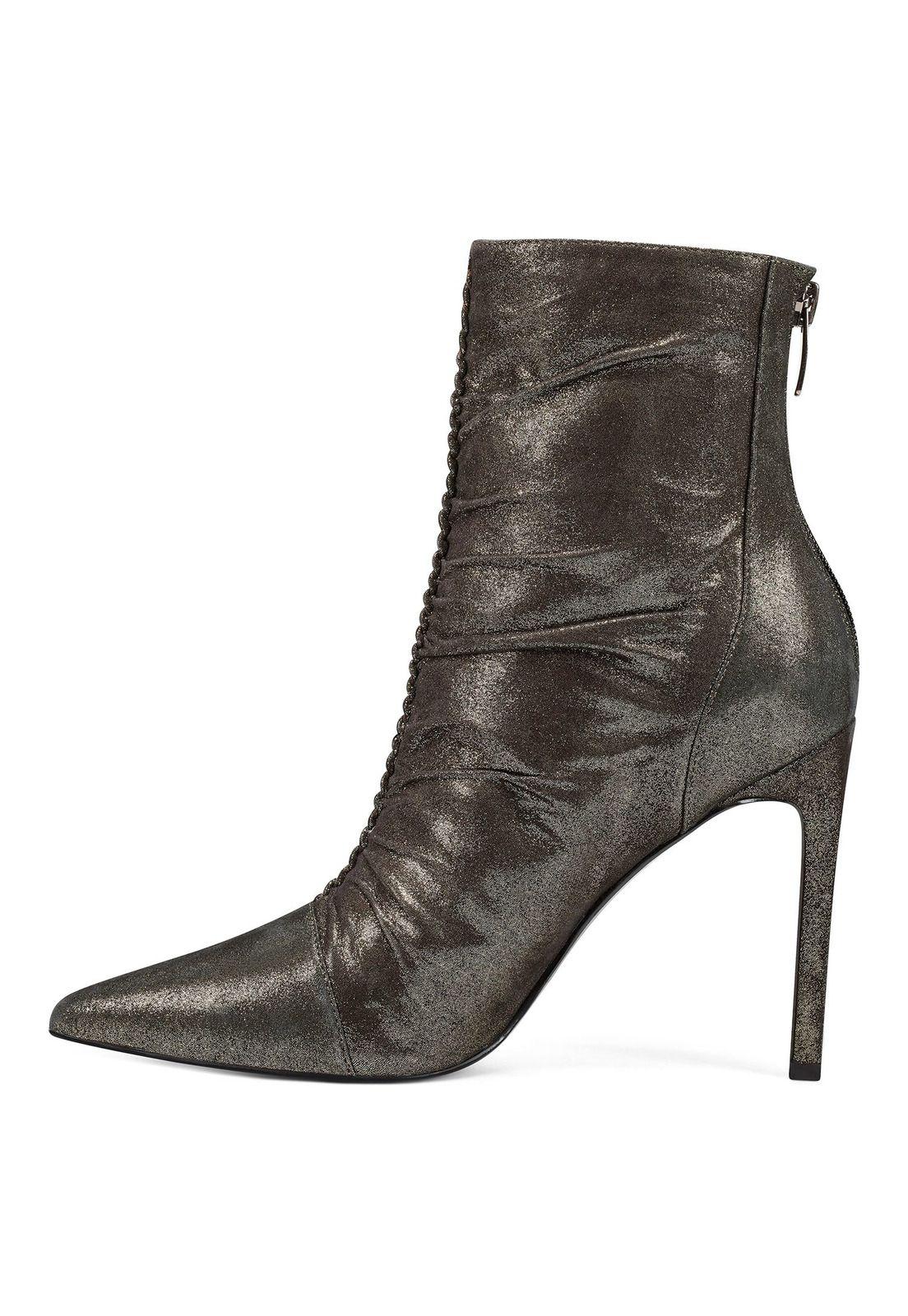 Botín Gamuza Tiaa Negro Brillante Mujer-1