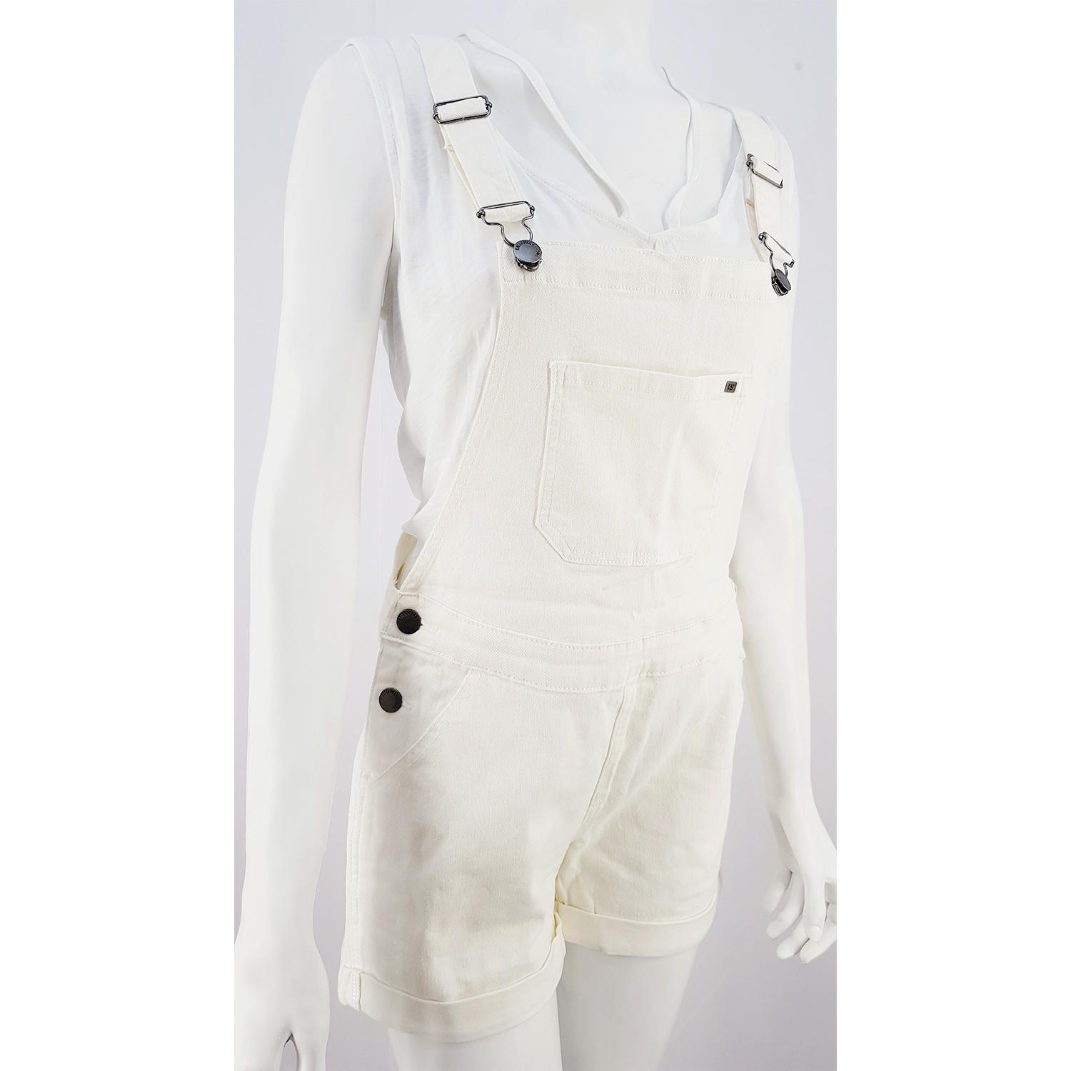Jardinera Mujer Leah Coverall Blanco-1