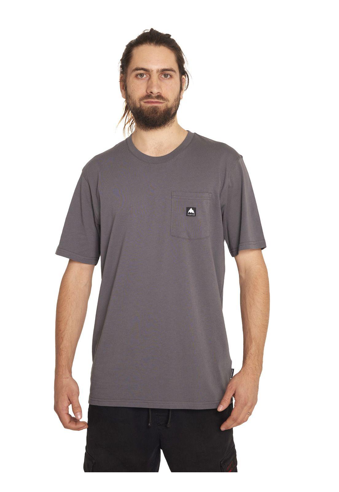 Polera manga corta Hombre Gris-0