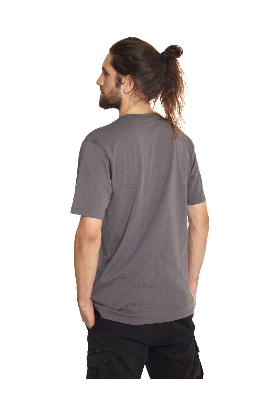 Polera manga corta Hombre Gris-3