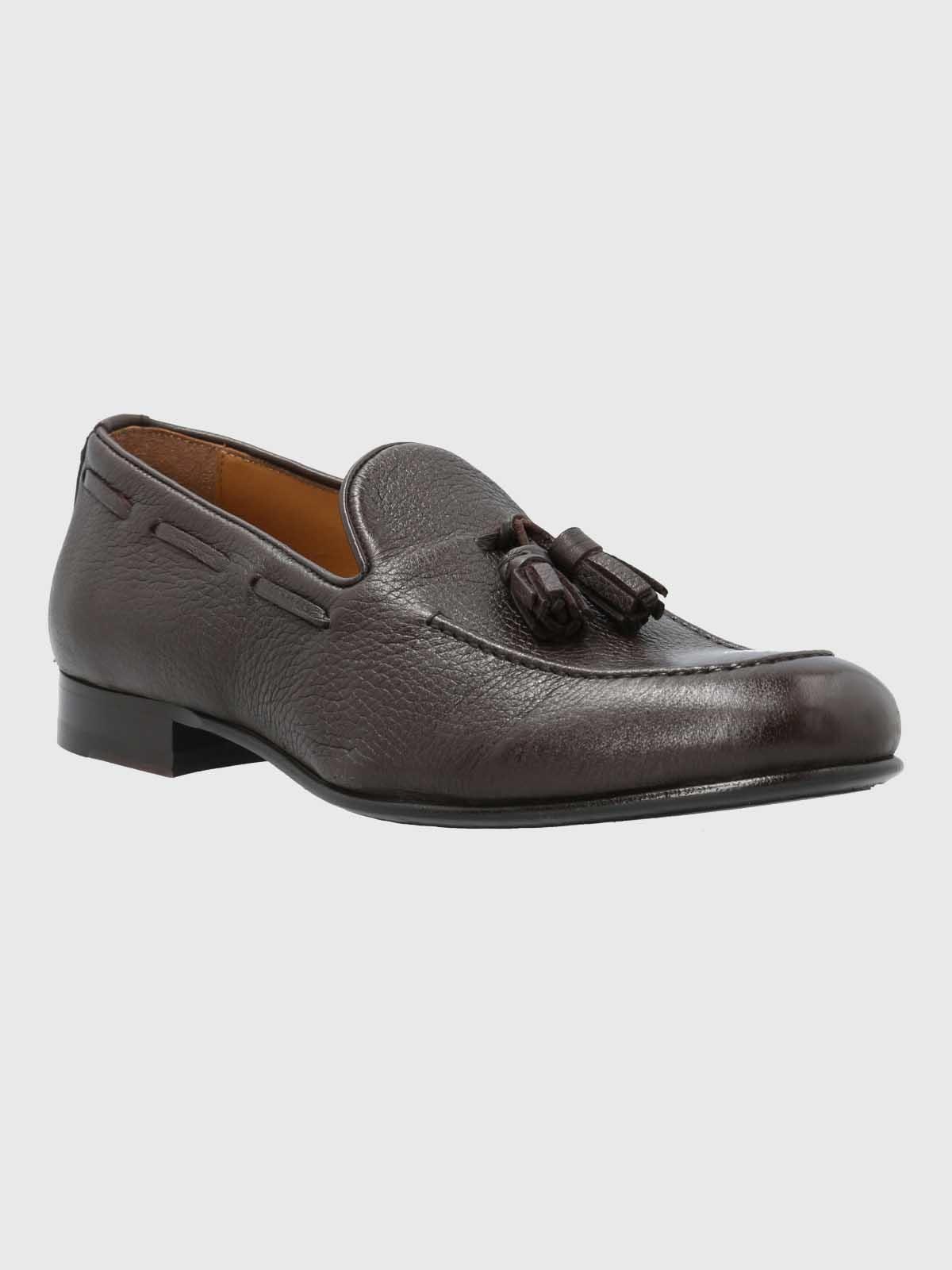 Mocasin Italiano Hombre Cuero Café-0