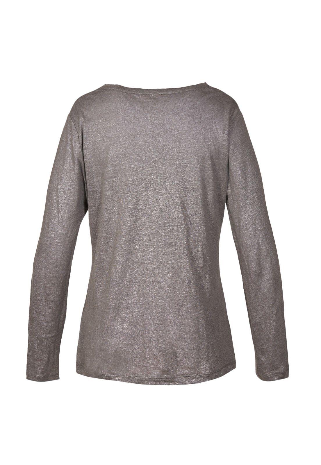 Polera Lino Orgánico Mujer Emily Gris-1