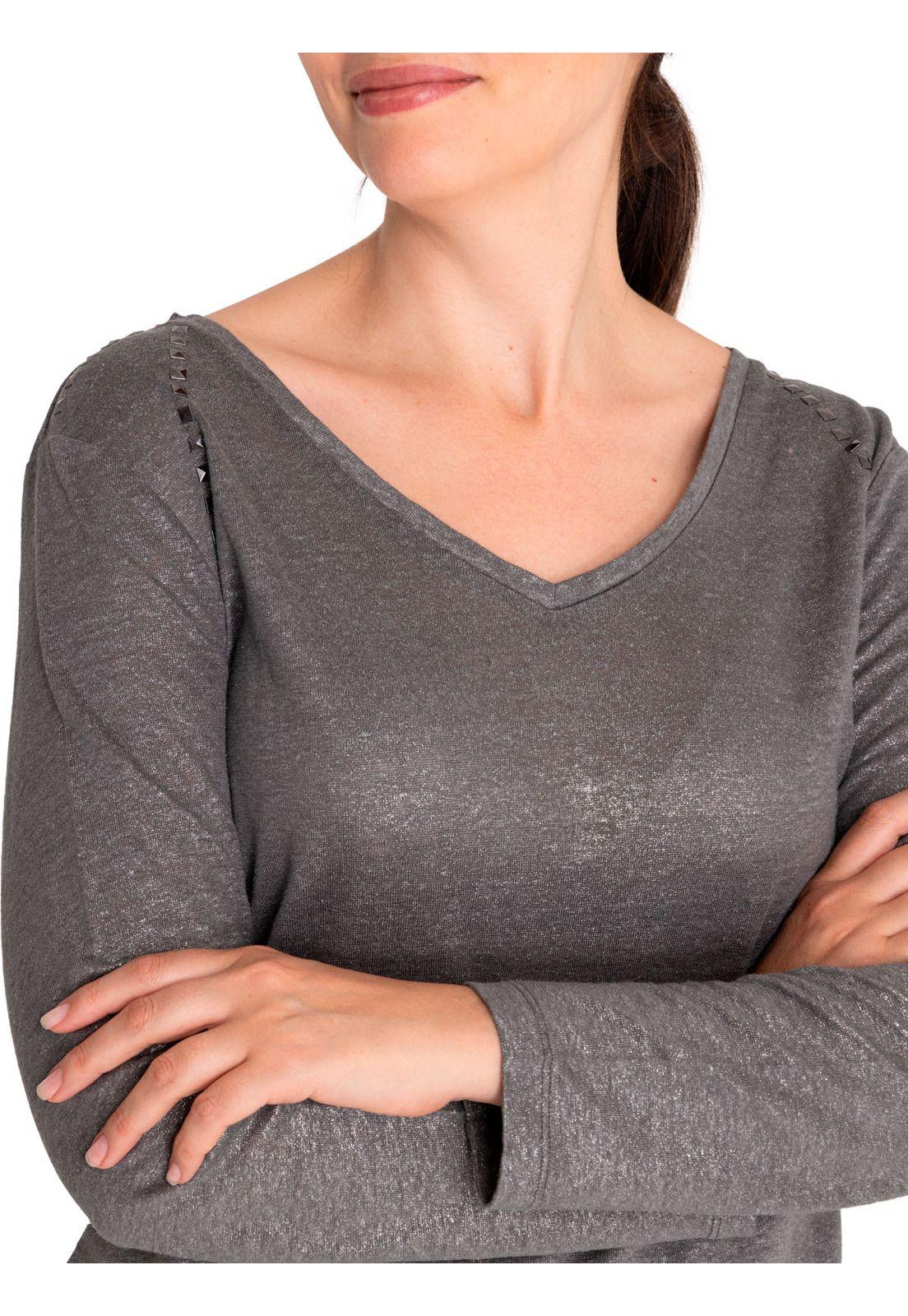 Polera Lino Orgánico Mujer Emily Gris-7