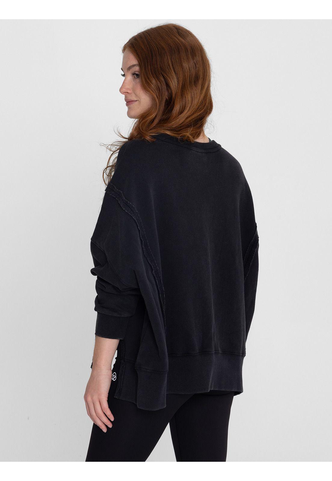 Polerón oversize Mujer Crew Negro-1