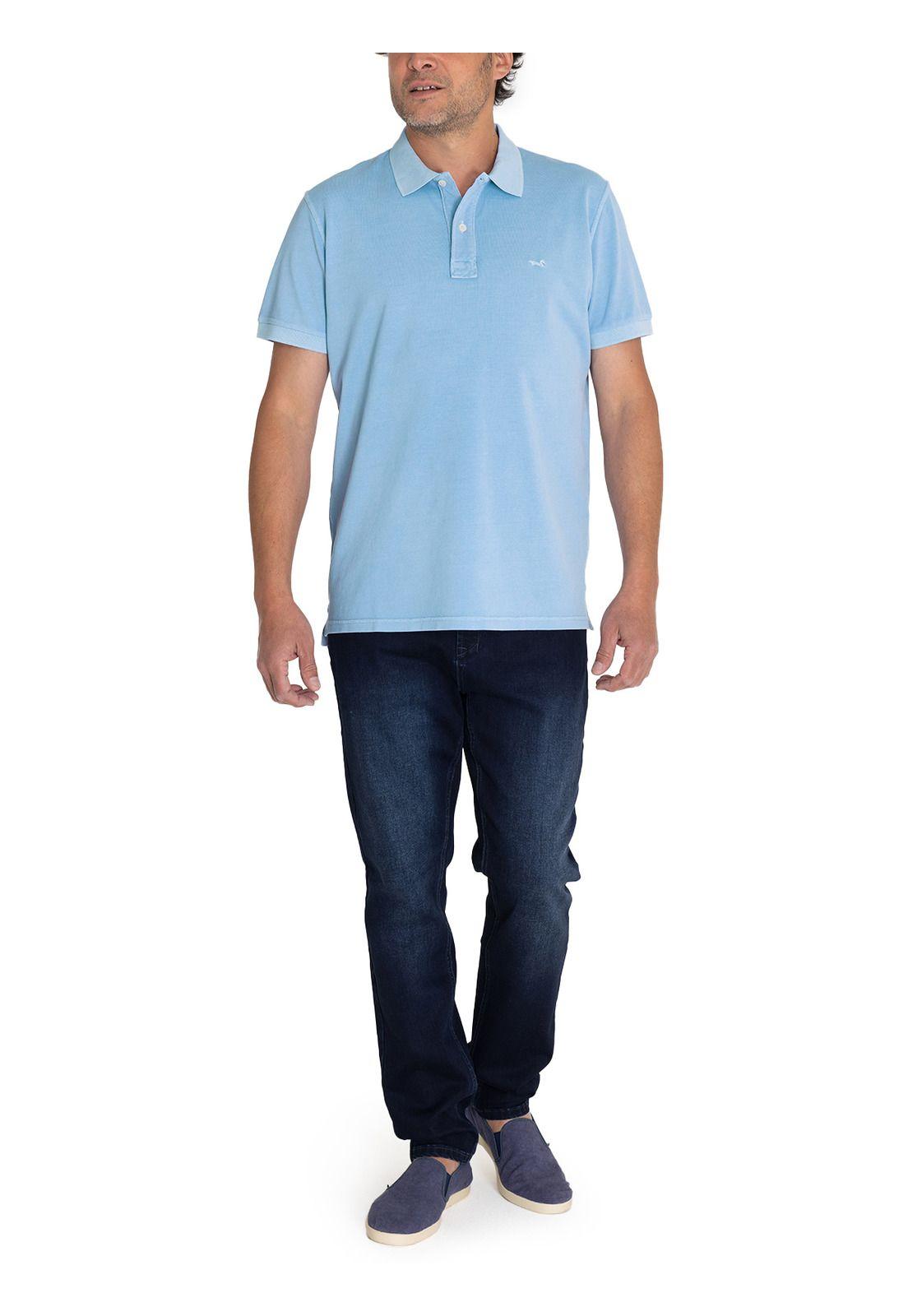 Polera Algodón Org Celeste Piquepro Hombre -8
