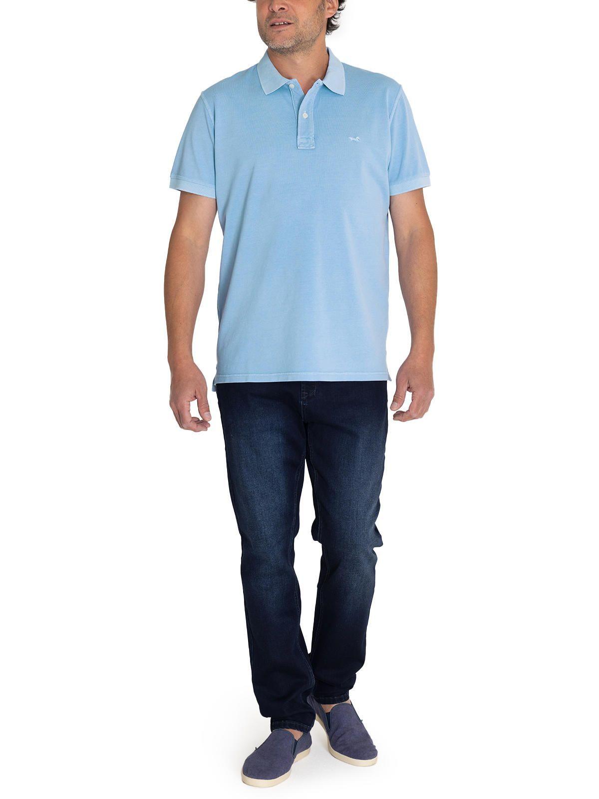 Polera Algodón Org Celeste Piquepro Hombre -8