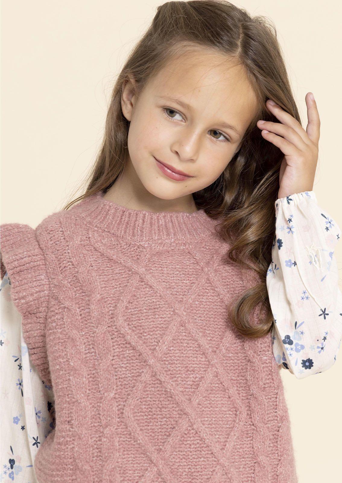 Chaleco Sin Mangas Isa Niña Rosado-3