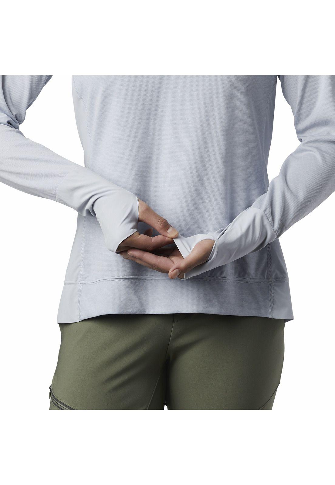 Polera M/L Mujer W Irico Half Zip Blanco-3