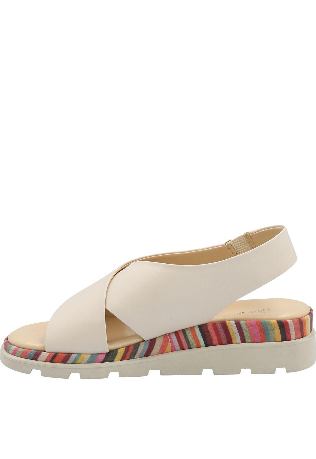 Sandalia Cuero Mujer Lynn Blanco-1